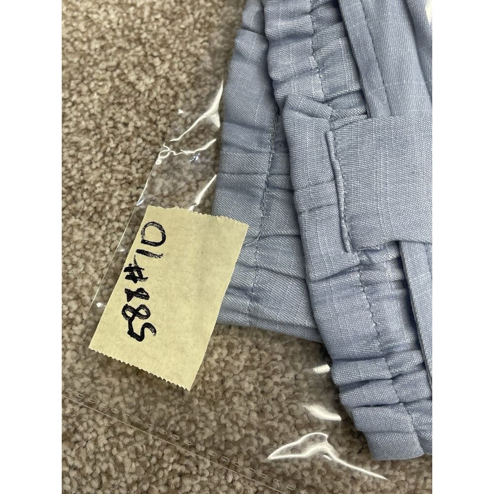 Hudson Gray Paperbag Waist Cargo Shorts Women’s Small Light Blue Chambray NWT - Picture 8 of 13